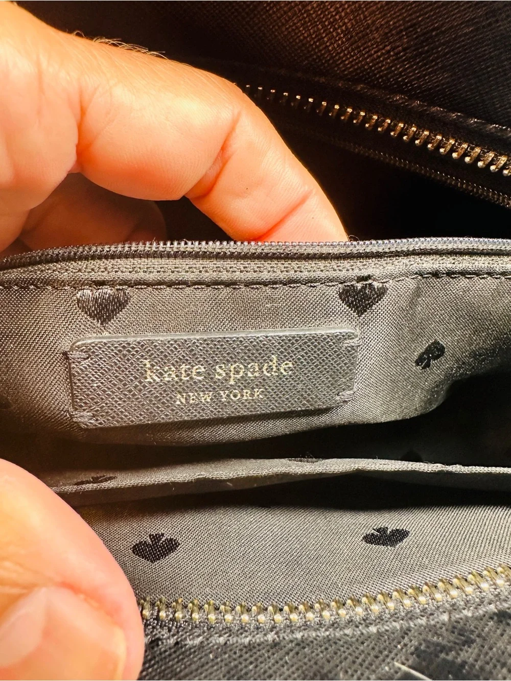 kate spade Black Leather Satchel with Detachable Strap